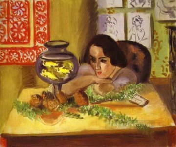 Mujer ante el Acuario 1921 fauvismo abstracto Henri Matisse Pinturas al óleo